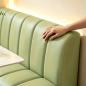 Preview: Muxing Gewerbesofa Gastro-Sofa Sitzbank, gepolsterte Restaurantbank für Café Bar Bistro Hotel Empfangsbereich, Hellgrün, 120 × 70 × 80 cm 【1076】