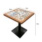 Preview: Muxing Gewerblicher Café-Tisch, quadratischer Restauranttisch, Bistrotisch Esstisch für Café, Bar, Bistro, Küche und Gastronomie 70 × 70 × 75 cm 【HUA-F70-】
