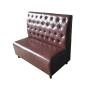 Preview: Muxing Gastronomiemöbel Stuhl Sofa Sitzbank, Dinerbank Restaurantbank für Café Bar Bistro Hotel, gepolsterte Sitzmöbel, Braun 120 × 65 × 105 cm 【Y-03KAFEI】