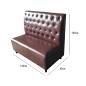 Preview: Muxing Gastronomiemöbel Stuhl Sofa Sitzbank, Dinerbank Restaurantbank für Café Bar Bistro Hotel, gepolsterte Sitzmöbel, Braun 120 × 65 × 105 cm 【Y-03KAFEI】