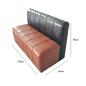 Preview: Muxing Gastro Sitzbank Dinerbank Sofa, Restaurantbank Polsterbank, Gastronomiemöbel Stuhl für Café Bar Bistro Hotel Schwarz-Braun 120 × 60 × 80 cm【Y-06PINSE】