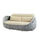 Preview: Muxing Gartenlounge Set 4-teilig mit 2 Einzelsesseln, Dreisitzer-Sofa und Couchtisch, Wasserabweisend, Ideal für Garten, Terrasse und Hof