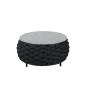Preview: Muxing Gartenlounge Set 4-teilig mit 2 Einzelsesseln, Zweisitzer-Sofa und Couchtisch, Wasserabweisend, Ideal für Garten, Terrasse und Hof, Schwarz