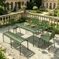 Preview: MuXing Gartenmöbel Tisch- und Stuhlset – Outdoor Eisenmöbel, geeignet für Gartenrestaurants, Cafés und andere Außenbereiche, grün【HYZL】