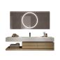 Preview: Muxing Waschbecken mit schublade Ablage Waschtisch LED Spiegel Badezimmerspüle 【RW2032-K】