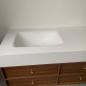 Preview: Muxing Waschbecken-Set Waschtisch Sinterstein Moderner Waschbecken-Unterschrank LED Spiegel mit Schublade 120*55cm 【RWC152】