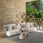 Preview: MuXing Geflochtenes Outdoor-Sofa 2er-Set – mit zwei 3-Sitzer Ecksofas, geeignet für Garten, Hof und Balkon, Beige