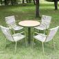 Preview: Muxing Outdoor Essgruppe Gartenmöbel-Set  Garten-Esstischgruppe 1 Tisch  4 Stühle Wetterfeste Gartenmöbel-Garnitur Grün