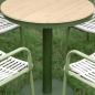 Preview: Muxing Outdoor Essgruppe Gartenmöbel-Set  Garten-Esstischgruppe 1 Tisch  4 Stühle Wetterfeste Gartenmöbel-Garnitur Grün