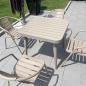 Preview: MuXing 5-teiliges Gartenmöbel-Set – 4 Einzelsessel, 1 Tisch, Outdoormöbel, Terrassenmöbel, Essgruppe für den Garten Witterungsbeständig Beige L80cm /KLNZY80/