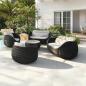 Preview: Muxing Outdoor-Sofa-Set – mit Couchtisch, 2 Dreisitzern & 2 Einzelsesseln, wetter- und sonnenschutzbeständig, ideal für Garten, Terrasse und Balkon