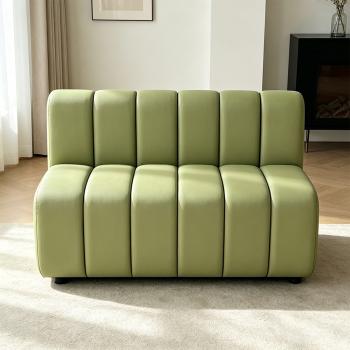 Muxing Gewerbesofa Gastro-Sofa Sitzbank, gepolsterte Restaurantbank für Café Bar Bistro Hotel Empfangsbereich, Hellgrün, 120 × 70 × 80 cm 【1076】