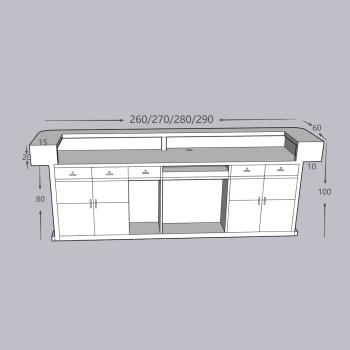 MuXing Reception Desk, Bar Counter, Rounded Corner Design, Vertical Stripe Pattern, Salon, Hotel, Store Front Desk【Baise】