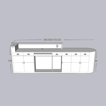 Muxing Ladenkasse kleine Theke Ladentheke kassen Empfangstheke Empfangstisch links