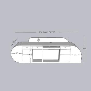 Muxing Salon Geschäft Empfangstisch Laden Kasse Kurvige Theke Gebogene Bar