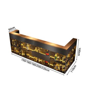 Preview: Muxing Maßanfertigung Bartisch Bar Theke Kasse Tresen Eisenkunst Rezeption Empfangstheke【TWWW】