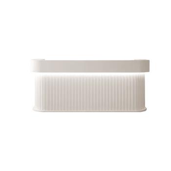 MuXing Reception Desk, Bar Counter, Rounded Corner Design, Vertical Stripe Pattern, Salon, Hotel, Store Front Desk【Baise】