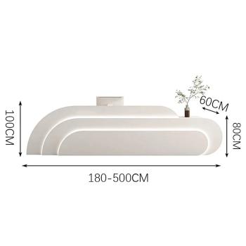 Muxing Salon Geschäft Empfangstisch Laden Kasse Kurvige Theke Gebogene Bar