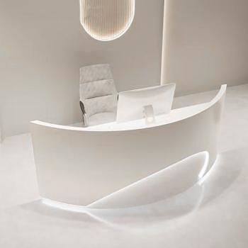 Preview: Muxing Empfangstheke Theke geschwungene Tresen Kasse Empfangstresen