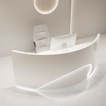 Preview: Muxing Empfangstheke Theke geschwungene Tresen Kasse Empfangstresen