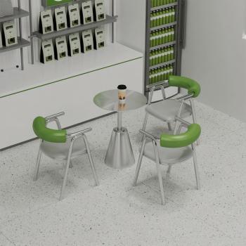 MuXing Couchtisch, Kaffeetisch, Gastronomietisch, Esstisch, Bistrotisch, Industrietisch, Tisch aus Edelstahl