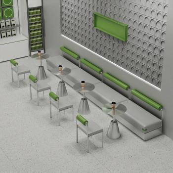 MuXing Couchtisch, Kaffeetisch, Gastronomietisch, Esstisch, Bistrotisch, Industrietisch, Tisch aus Edelstahl