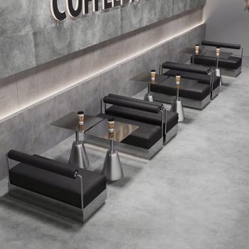 MuXing Couchtisch, Kaffeetisch, Gastronomietisch, Esstisch, Bistrotisch, Industrietisch, Tisch aus Edelstahl