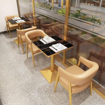 Preview: Muxing quadratischer Tisch Esstisch quadratischer Couchtisch Kaffeetisch Bistrotisch Schreibtisch Schwarz Gold 60*60*75cm