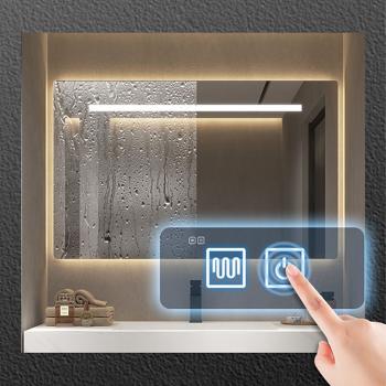 Preview: Muxing Waschbecken Holzmaserung Unterschrank aus Keramik Weiß Arbeitsplatte Set Spiegel