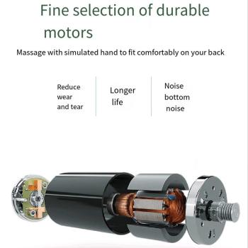 Muxing Elektrisches Massagegerät mit Heizfunktion, 3-stufig einstellbar, bidirektional, für Nacken, Rücken, Schultern und Beine grau A94