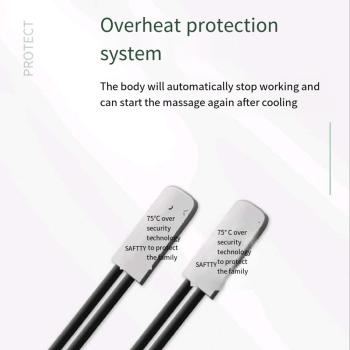 Muxing Elektrisches Massagegerät mit Heizfunktion, 3-stufig einstellbar, bidirektional, für Nacken, Rücken, Schultern und Beine grau A94