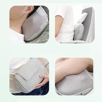 Preview: Muxing Elektrisches Massagegerät mit Heizfunktion, 3-stufig einstellbar, bidirektional, für Nacken, Rücken, Schultern und Beine grau A94