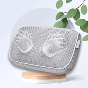 Preview: Muxing Elektrisches Massagegerät mit Heizfunktion, 3-stufig einstellbar, bidirektional, für Nacken, Rücken, Schultern und Beine grau A94