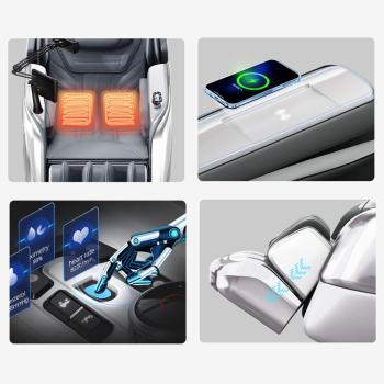 MuXing 4D Ganzkörper Massagesessel, Mit Heizfunktion, Tiefenmassage, für den ganzen Körper geeignet, Bluetooth SL Schienen