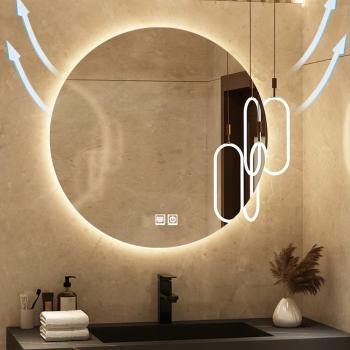 Muxing Waschbecken Badezimmermöbel-Set Keramik Waschbecken Hänge Waschbecken mit LED Spiegel und Schublade【HT72】