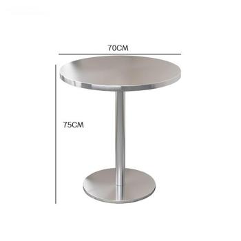Muxing Gastronomiemöbel Bar Cafe Edelstahl Gastronomietisch Kleiner Rundtisch Esstisch Bistrotisch runder Tisch