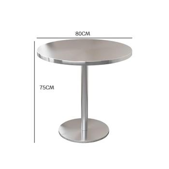 Muxing Gastronomiemöbel Bar Cafe Edelstahl Gastronomietisch Kleiner Rundtisch Esstisch Bistrotisch runder Tisch