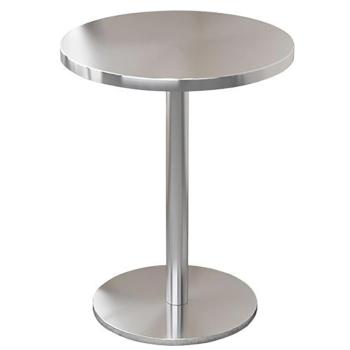 Muxing Gastronomiemöbel Bar Cafe Edelstahl Gastronomietisch Kleiner Rundtisch Esstisch Bistrotisch runder Tisch