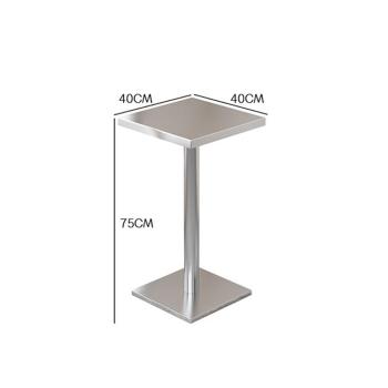 Muxing Gastronomiemöbel Bar Cafe Edelstahl Gastronomietisch Kleiner Rundtisch Esstisch Bistrotisch runder Tisch