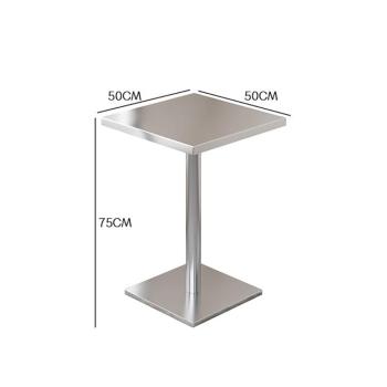 Muxing Gastronomiemöbel Bar Cafe Edelstahl Gastronomietisch Kleiner Rundtisch Esstisch Bistrotisch runder Tisch