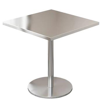 Muxing Gastronomiemöbel Bar Cafe Edelstahl Gastronomietisch Kleiner Rundtisch Esstisch Bistrotisch runder Tisch