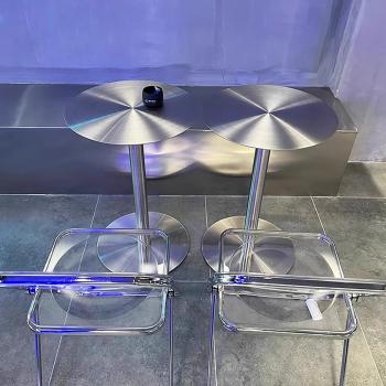 MuXing Gastronomiemöbel Edelstahl Bar Cafe Gewerblicher Bistrotisch