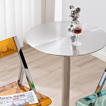 MuXing Gastronomiemöbel Edelstahl Bar Cafe Gewerblicher Bistrotisch