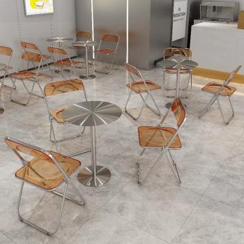 Preview: MuXing Gastronomiemöbel Edelstahl Bar Cafe Gewerblicher Bistrotisch