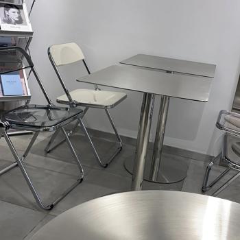 MuXing Gastronomiemöbel Edelstahl Bar Cafe Gewerblicher Bistrotisch