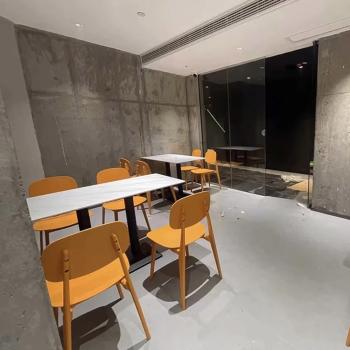 MuXing Gastronomiemöbel Esszimmertisch Esstisch Küchentisch für Esszimmer Wohnzimmer tisch Bistrotisch Keramik weißschwarz1