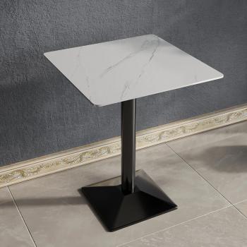 Preview: MuXing Gastronomiemöbel Esszimmertisch Esstisch Küchentisch für Esszimmer Wohnzimmer tisch Bistrotisch Keramik weißschwarz1