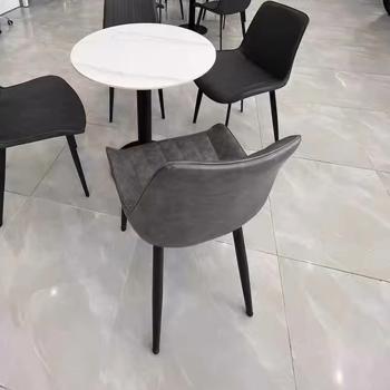 Preview: MuXing Gastronomiemöbel Esszimmertisch Esstisch Küchentisch für Esszimmer Wohnzimmer tisch Bistrotisch Keramik weißschwarz1