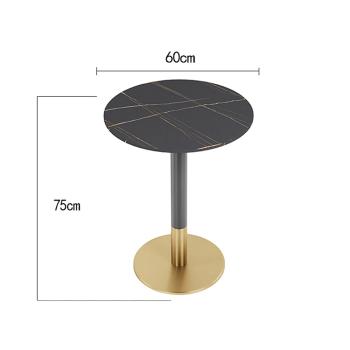 Muxing Gastronomiemöbel Esszimmertisch Esstisch Küchentisch für Esszimmer Wohnzimmer tisch Keramik Bistrotisch schwarzgold1