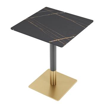 Muxing Gastronomiemöbel Esszimmertisch Esstisch Küchentisch für Esszimmer Wohnzimmer tisch Keramik Bistrotisch schwarzgold1